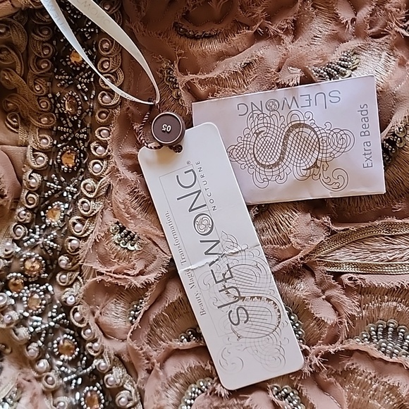 Sue Wong Sunning Sequin Beaded Mini Cocktail Dress size 2 sandalwood color - Picture 17 of 17